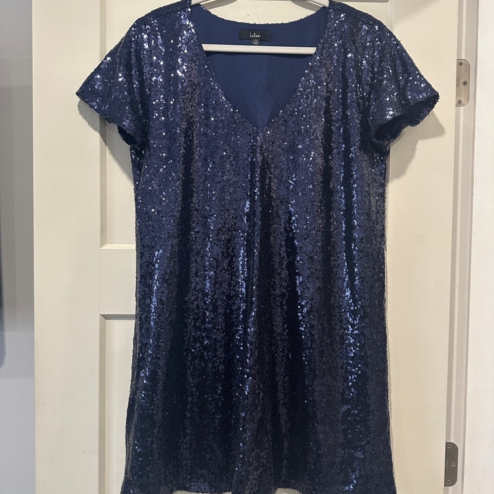 Blue Sequin Dress